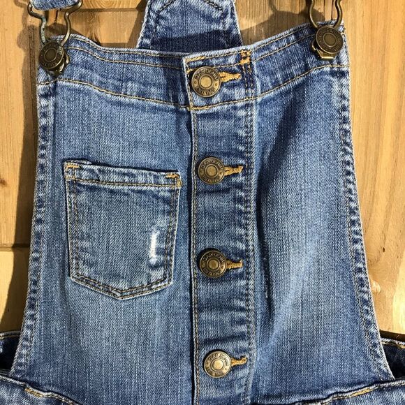 Gap Kids Factory Girls Denim Jeansn Overalls Size  14 - Picture 6 of 16